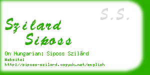 szilard siposs business card