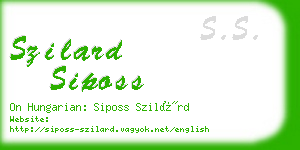 szilard siposs business card